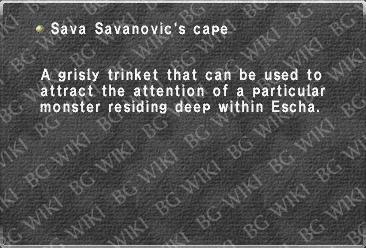 Sava Savanovic's cape