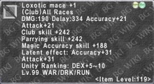 Loxotic Mace +1 description.png