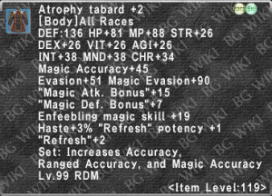 Atrophy Tabard +2 description.png