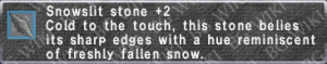 Snowslit Stone +2 description.png