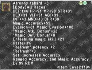 Atrophy Tabard +3 description.png