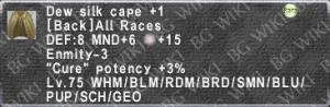 Dew Silk Cape +1 description.png
