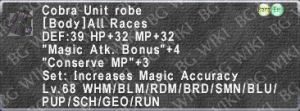 Cobra Robe description.png