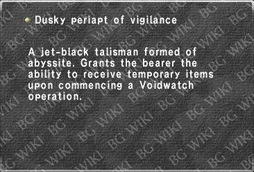 Dusky periapt of vigilance
