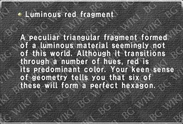 Luminous red fragment
