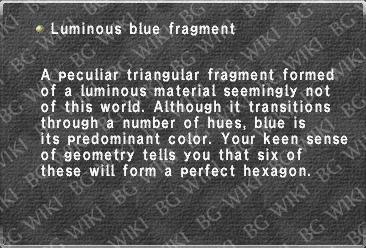 Luminous blue fragment
