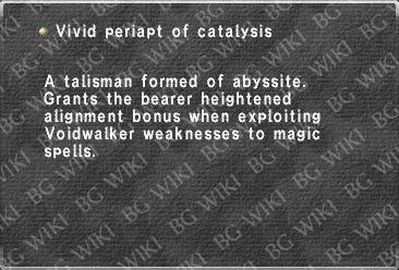 Vivid periapt of catalysis